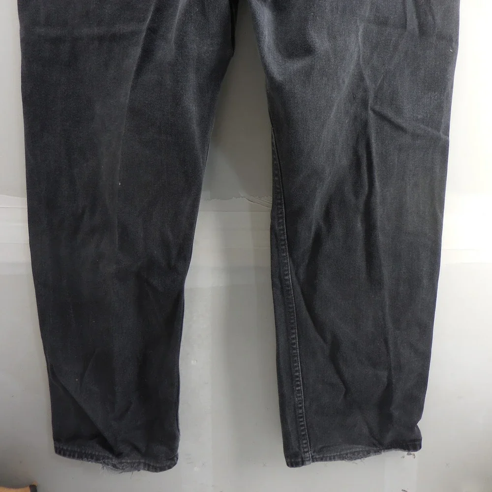 VTG Levis‎ 505 Regular Fit Straight Leg Faded Black Denim Jeans Mens 42x30